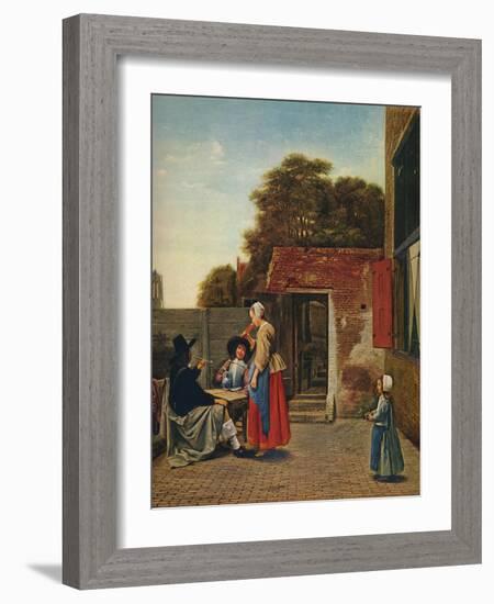 'A Dutch Courtyard', 1658-1660-Pieter De Hooch-Framed Giclee Print