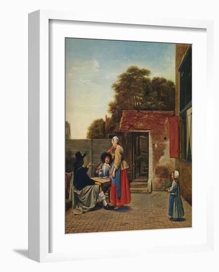 'A Dutch Courtyard', 1658-1660-Pieter De Hooch-Framed Giclee Print