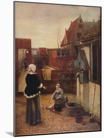 'A Dutch Courtyard', c1658, (1911)-Pieter De Hooch-Mounted Giclee Print