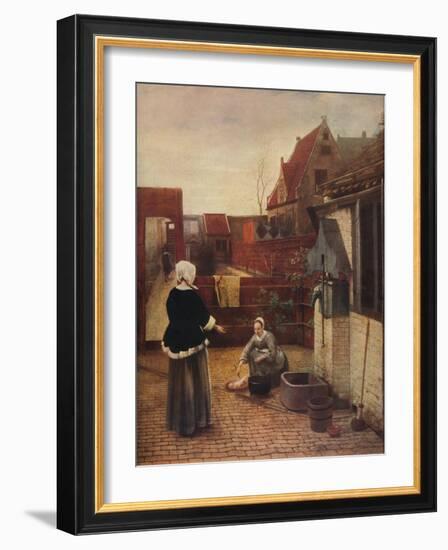 'A Dutch Courtyard', c1658, (1911)-Pieter De Hooch-Framed Giclee Print