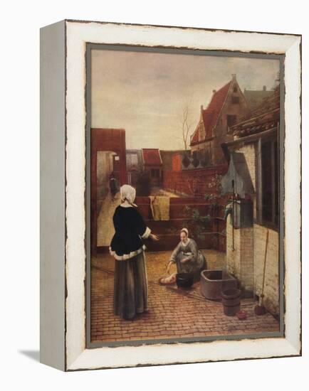 'A Dutch Courtyard', c1658, (1911)-Pieter De Hooch-Framed Premier Image Canvas