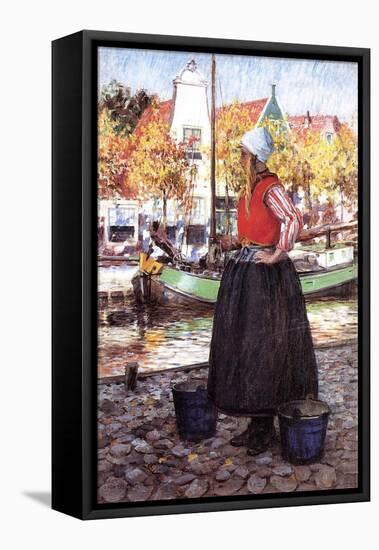 A Dutch Girl-George Hitchcock-Framed Premier Image Canvas