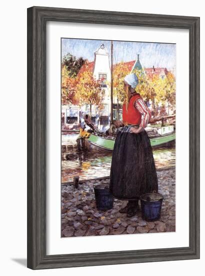 A Dutch Girl-George Hitchcock-Framed Giclee Print