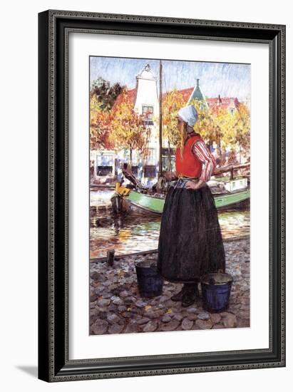 A Dutch Girl-George Hitchcock-Framed Giclee Print