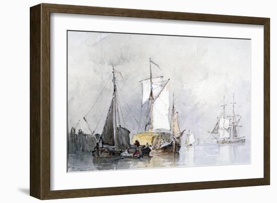 A Dutch Hay Barge, 1870-Edmund Thornton Crawford-Framed Giclee Print