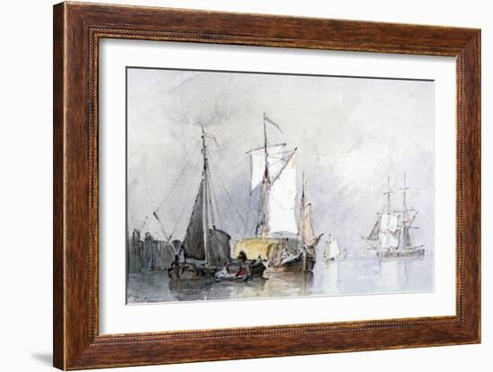 A Dutch Hay Barge, 1870-Edmund Thornton Crawford-Framed Giclee Print