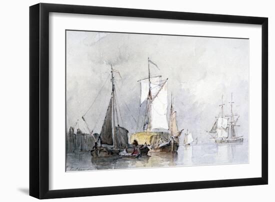 A Dutch Hay Barge, 1870-Edmund Thornton Crawford-Framed Giclee Print
