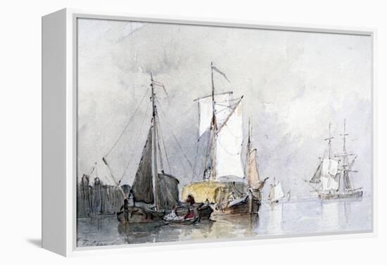 A Dutch Hay Barge, 1870-Edmund Thornton Crawford-Framed Premier Image Canvas