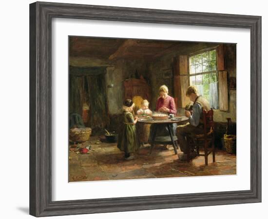 A Dutch Interior - Grace before the Meal-Evert Pieters-Framed Giclee Print