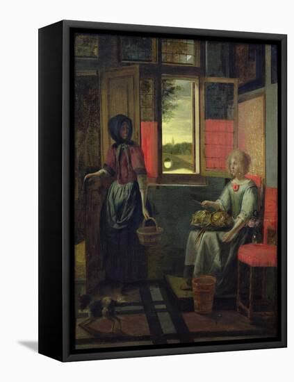 A Dutch Interior-Pieter de Hooch-Framed Premier Image Canvas