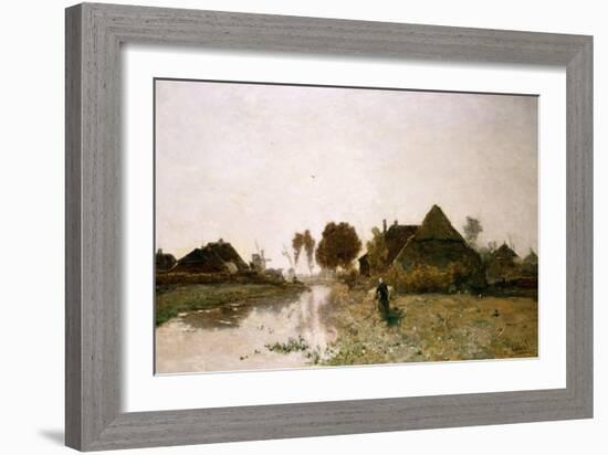 A Dutch River Landscape with Windmills-Henry Thomas Alken-Framed Giclee Print