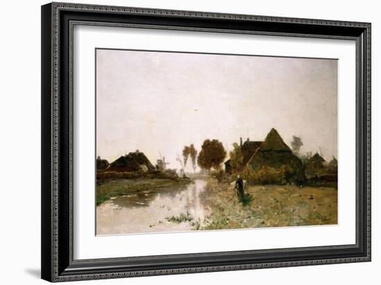 A Dutch River Landscape with Windmills-Henry Thomas Alken-Framed Giclee Print