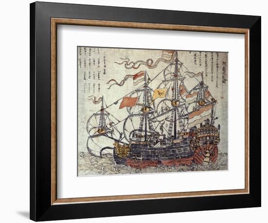 A Dutch Ship-Japanese School-Framed Giclee Print