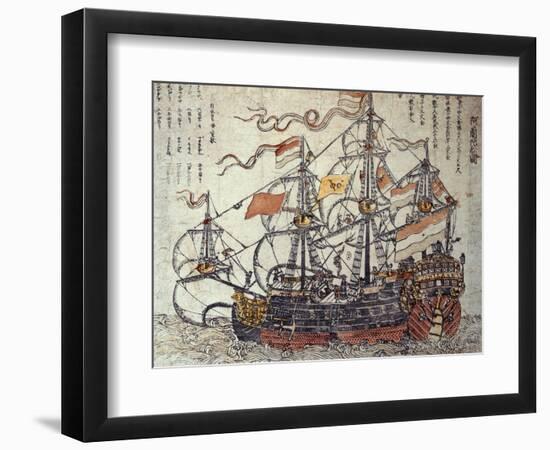 A Dutch Ship-Japanese School-Framed Giclee Print