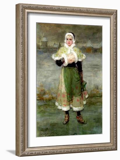 A Dutch Skater-George Henry Boughton-Framed Giclee Print