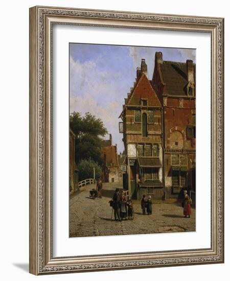 A Dutch Street Scene-Willem Koekkoek-Framed Giclee Print