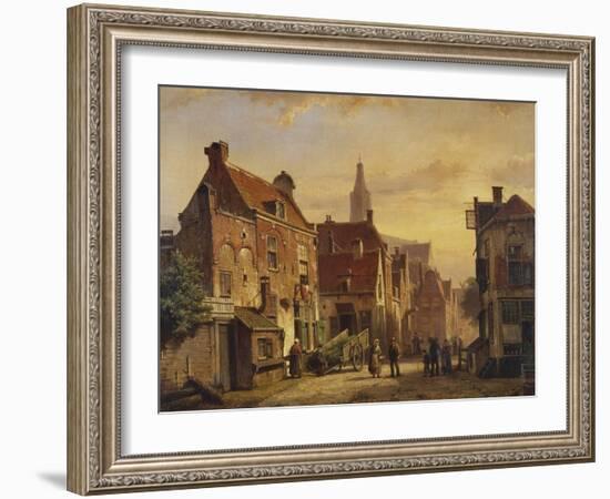 A Dutch Street Scene-Willem Koekkoek-Framed Giclee Print