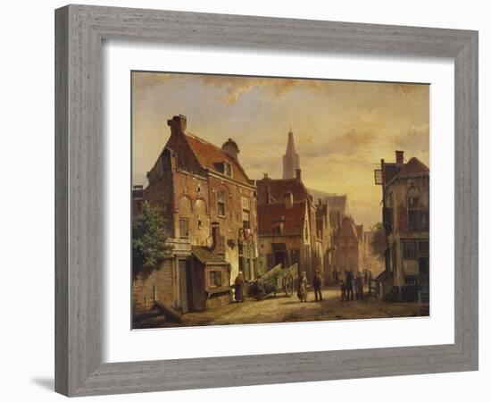 A Dutch Street Scene-Willem Koekkoek-Framed Giclee Print