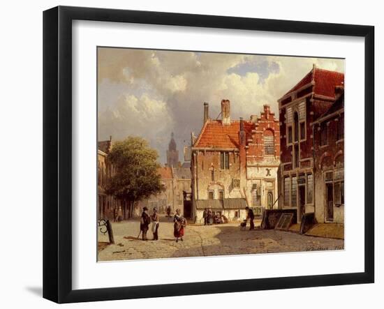 A Dutch Town Square, 1860-Willem Koekkoek-Framed Giclee Print