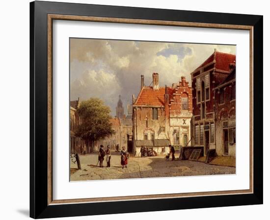 A Dutch Town Square, 1860-Willem Koekkoek-Framed Giclee Print