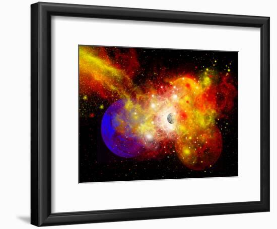 A Dying Star Turns Nova as it Blows Itself Apart-Stocktrek Images-Framed Photographic Print