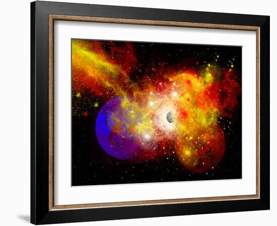 A Dying Star Turns Nova as it Blows Itself Apart-Stocktrek Images-Framed Photographic Print