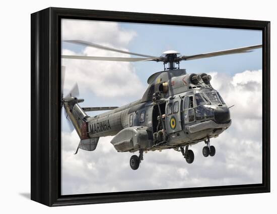 A Eurocopter AS332 Super Puma Helicopter of the Brazilian Navy-Stocktrek Images-Framed Premier Image Canvas