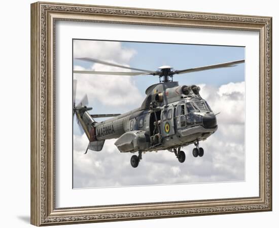 A Eurocopter AS332 Super Puma Helicopter of the Brazilian Navy-Stocktrek Images-Framed Photographic Print