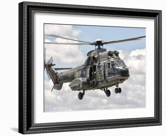 A Eurocopter AS332 Super Puma Helicopter of the Brazilian Navy-Stocktrek Images-Framed Photographic Print