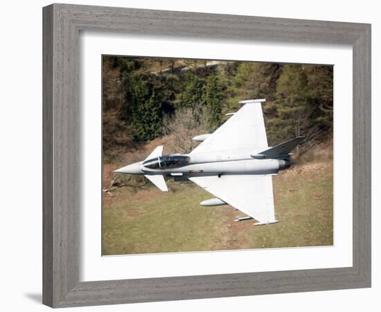 A Eurofighter Typhoon F2 Aircraft of the Royal Air Force Low Flying over North Wales-Stocktrek Images-Framed Photographic Print