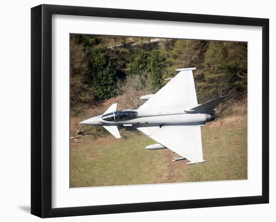 A Eurofighter Typhoon F2 Aircraft of the Royal Air Force Low Flying over North Wales-Stocktrek Images-Framed Photographic Print