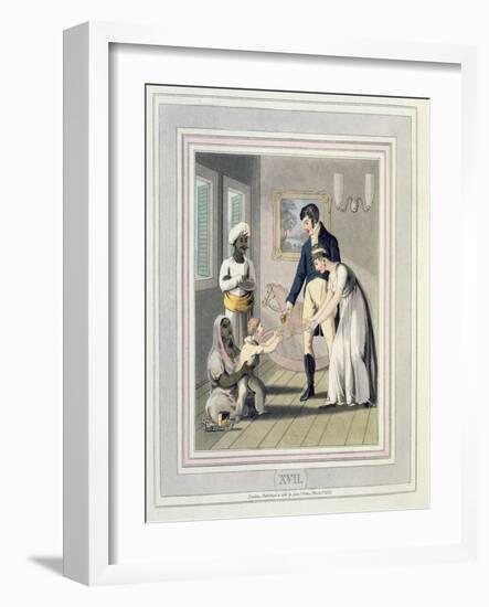 A European Lady and Her Family, Attended by an Ayah, or Nurse, Plate 17-Charles D'oyly-Framed Giclee Print