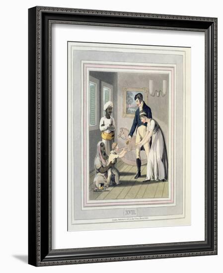 A European Lady and Her Family, Attended by an Ayah, or Nurse, Plate 17-Charles D'oyly-Framed Giclee Print