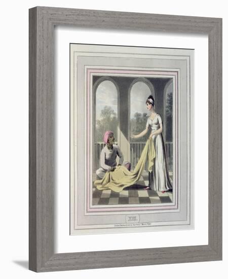 A European Lady Giving Instructions to Her Durzee, or Native Tailor-Charles D'oyly-Framed Giclee Print