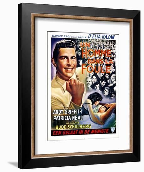 A Face in the Crowd, (aka Un Homme Dans La Foule), Belgian Poster Art, Andy Griffith, 1957-null-Framed Art Print