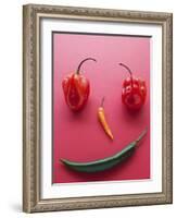 A Face Made of Chilli Peppers-Malgorzata Stepien-Framed Photographic Print