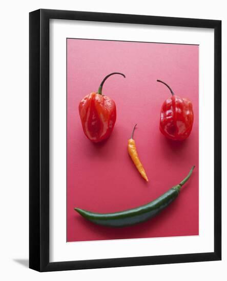 A Face Made of Chilli Peppers-Malgorzata Stepien-Framed Photographic Print