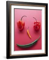 A Face Made of Chilli Peppers-Malgorzata Stepien-Framed Photographic Print
