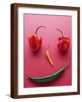 A Face Made of Chilli Peppers-Malgorzata Stepien-Framed Photographic Print