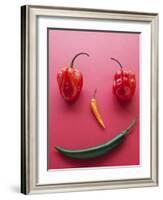 A Face Made of Chilli Peppers-Malgorzata Stepien-Framed Photographic Print