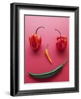 A Face Made of Chilli Peppers-Malgorzata Stepien-Framed Photographic Print