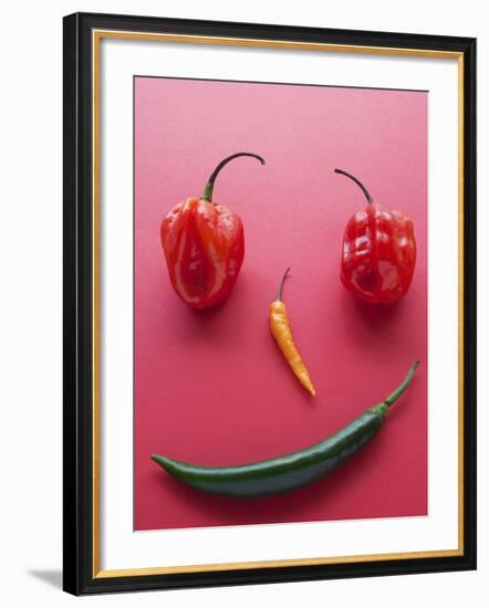 A Face Made of Chilli Peppers-Malgorzata Stepien-Framed Photographic Print