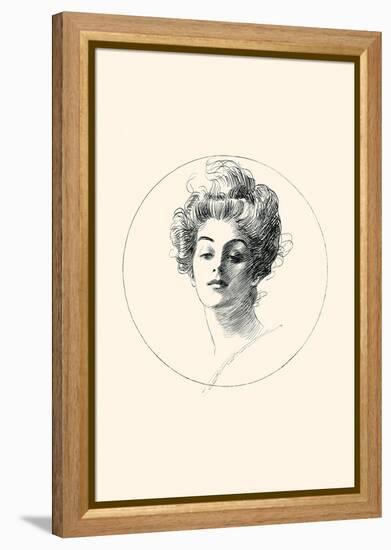 A Face-Charles Dana Gibson-Framed Stretched Canvas