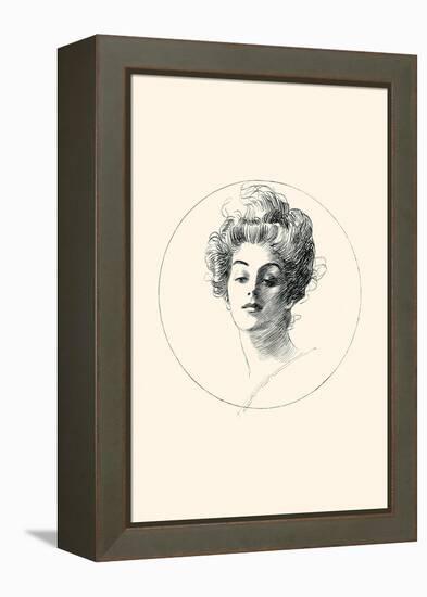 A Face-Charles Dana Gibson-Framed Stretched Canvas