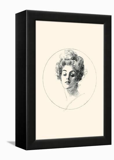 A Face-Charles Dana Gibson-Framed Stretched Canvas