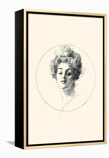 A Face-Charles Dana Gibson-Framed Stretched Canvas