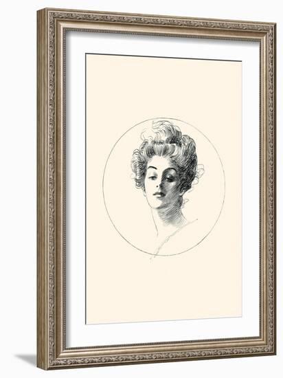 A Face-Charles Dana Gibson-Framed Art Print