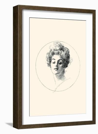 A Face-Charles Dana Gibson-Framed Art Print