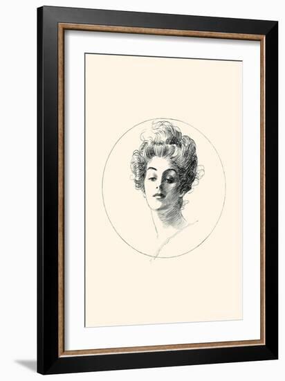A Face-Charles Dana Gibson-Framed Art Print