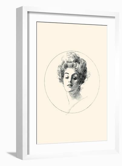 A Face-Charles Dana Gibson-Framed Art Print